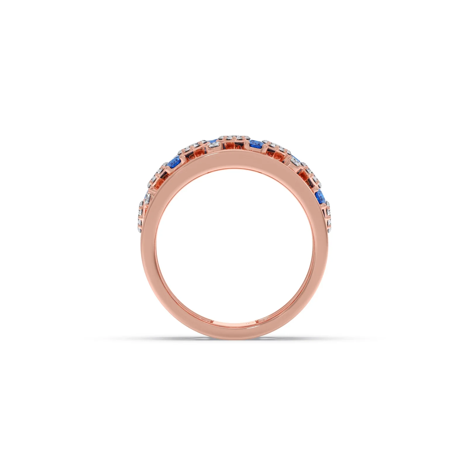 Gemstone & Diamond Wide Band Ring - Image 9