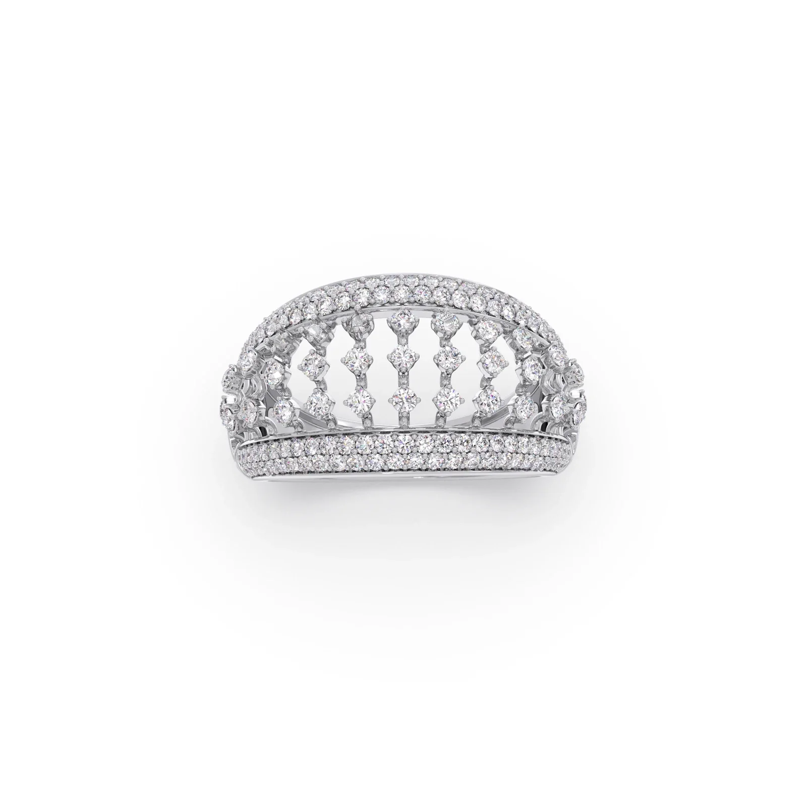 Grand Dome Multi-Row Diamond Ring - Image 12