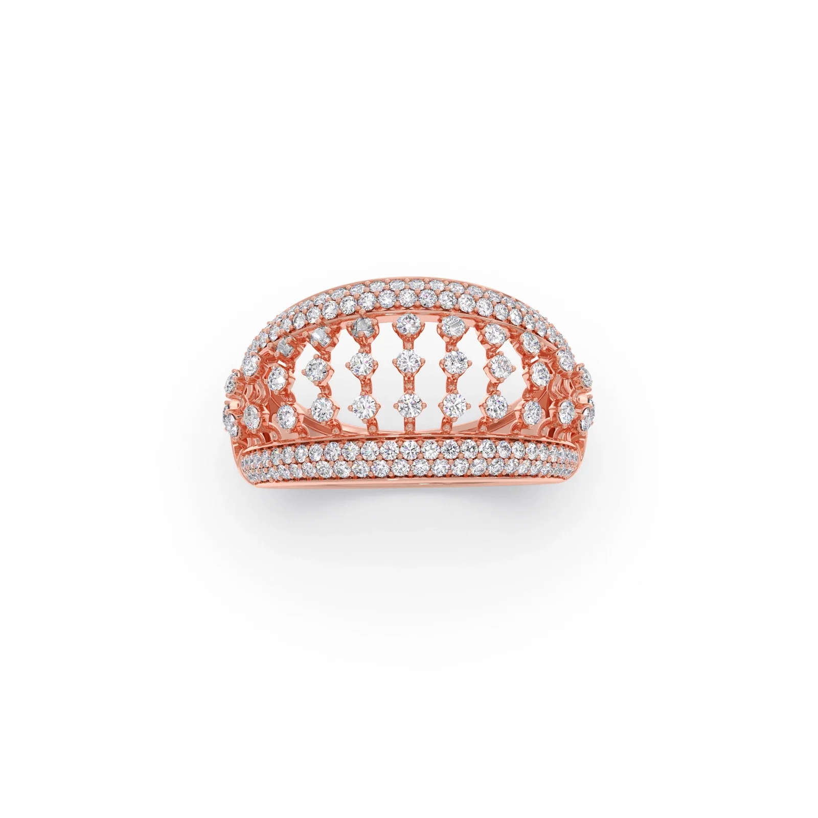 Grand Dome Multi-Row Diamond Ring - Image 8