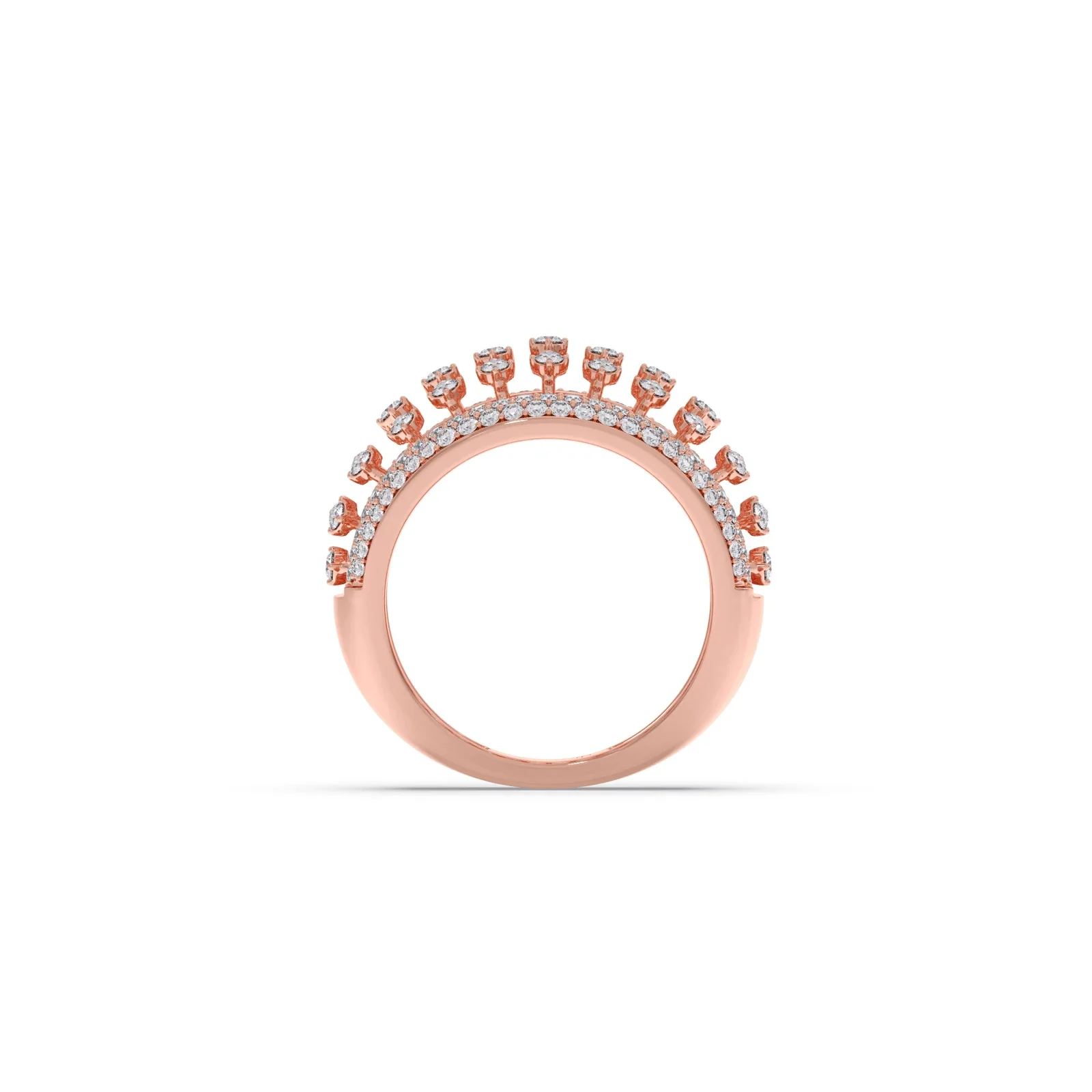 Grand Dome Multi-Row Diamond Ring - Image 9
