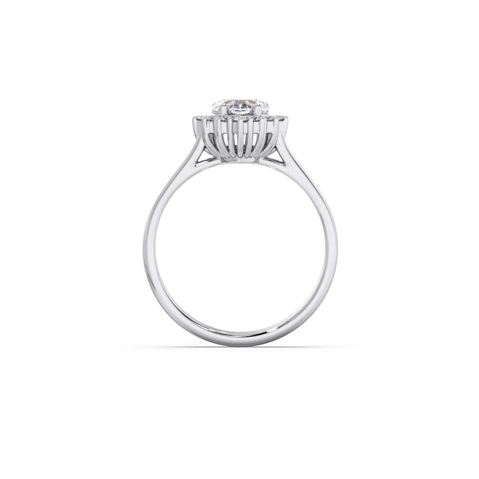 Heart Shape Diamond with Halo Setting Ring - Image 11