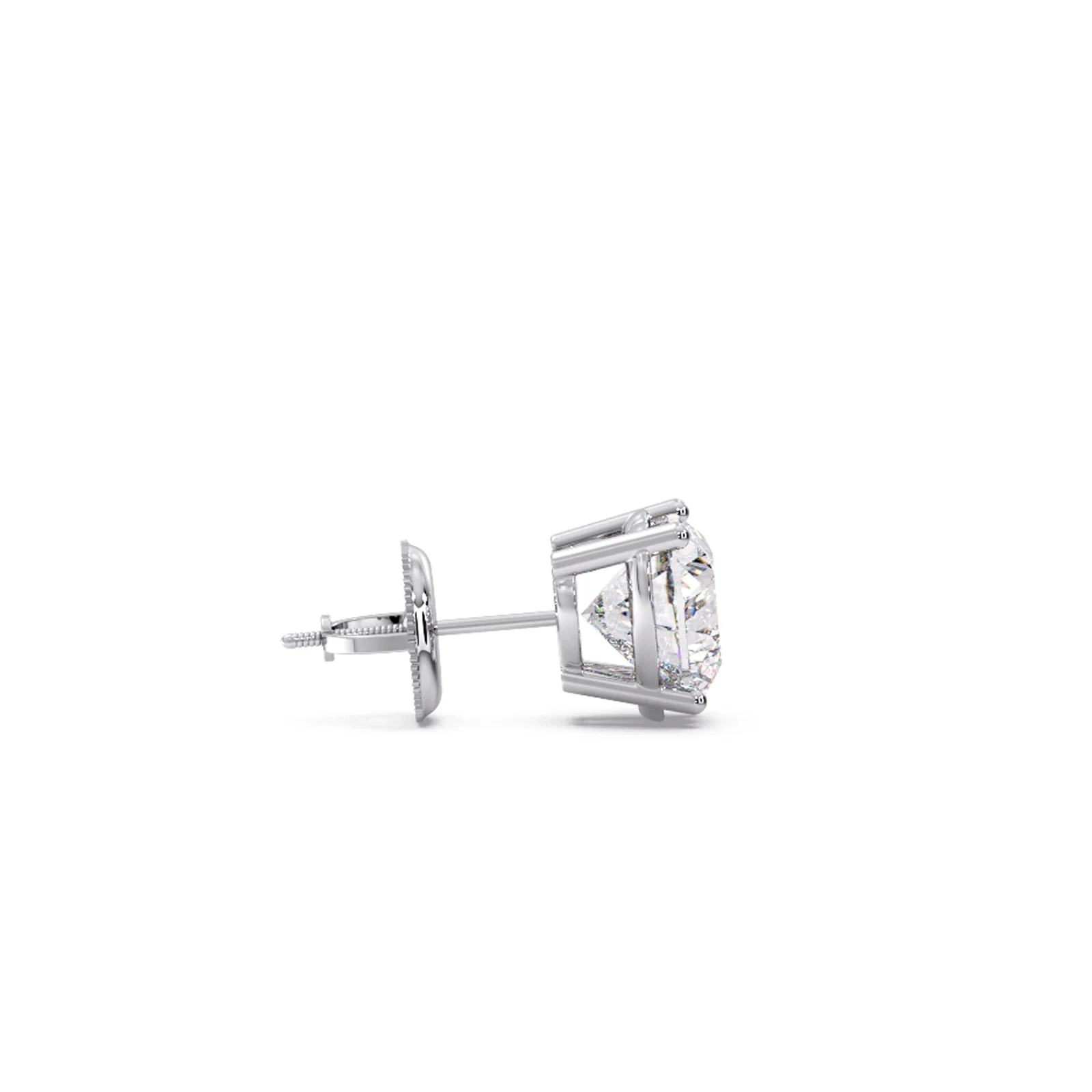 Heart-Shaped Diamond Stud Earrings - Image 11