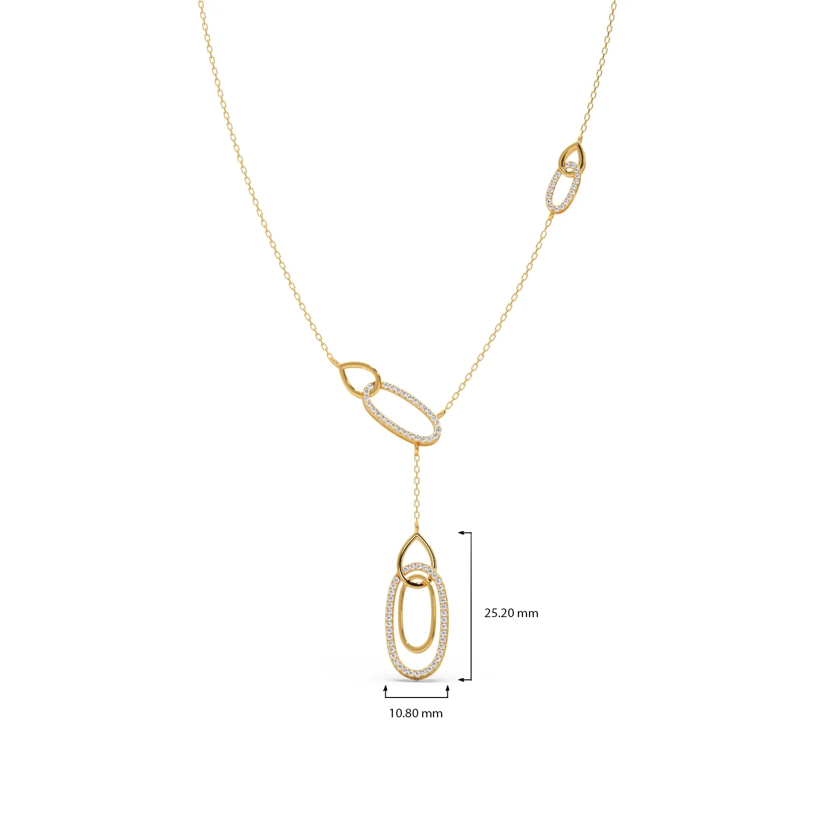 Lariat Necklace with Drop Pendant - Image 4