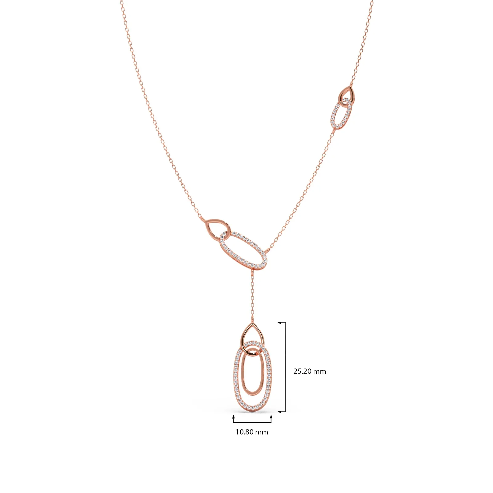 Lariat Necklace with Drop Pendant - Image 8
