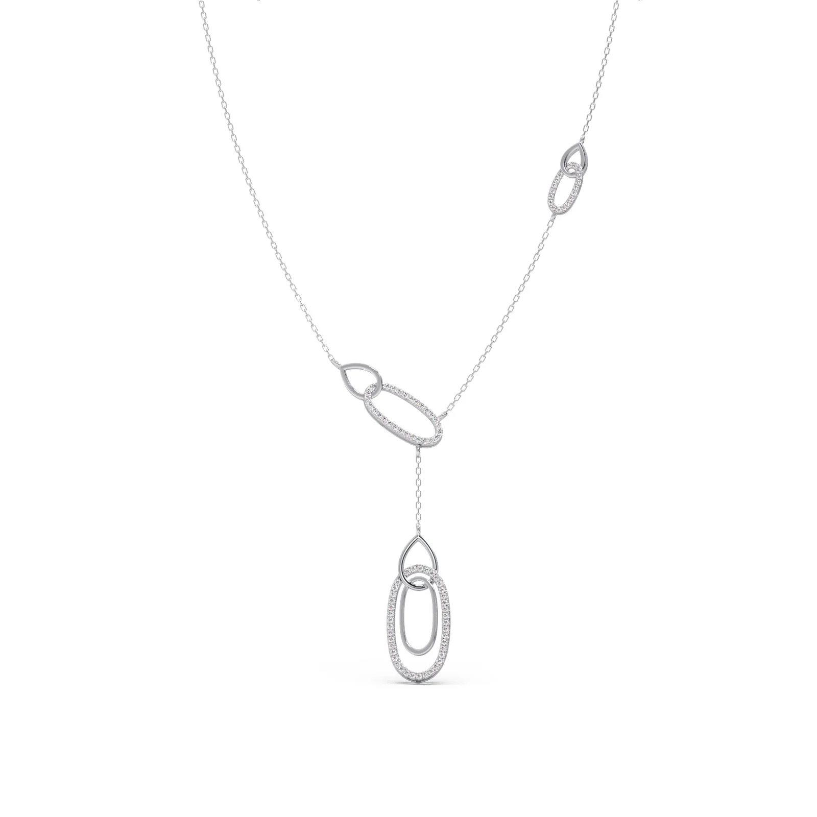 Lariat Necklace with Drop Pendant - Image 9