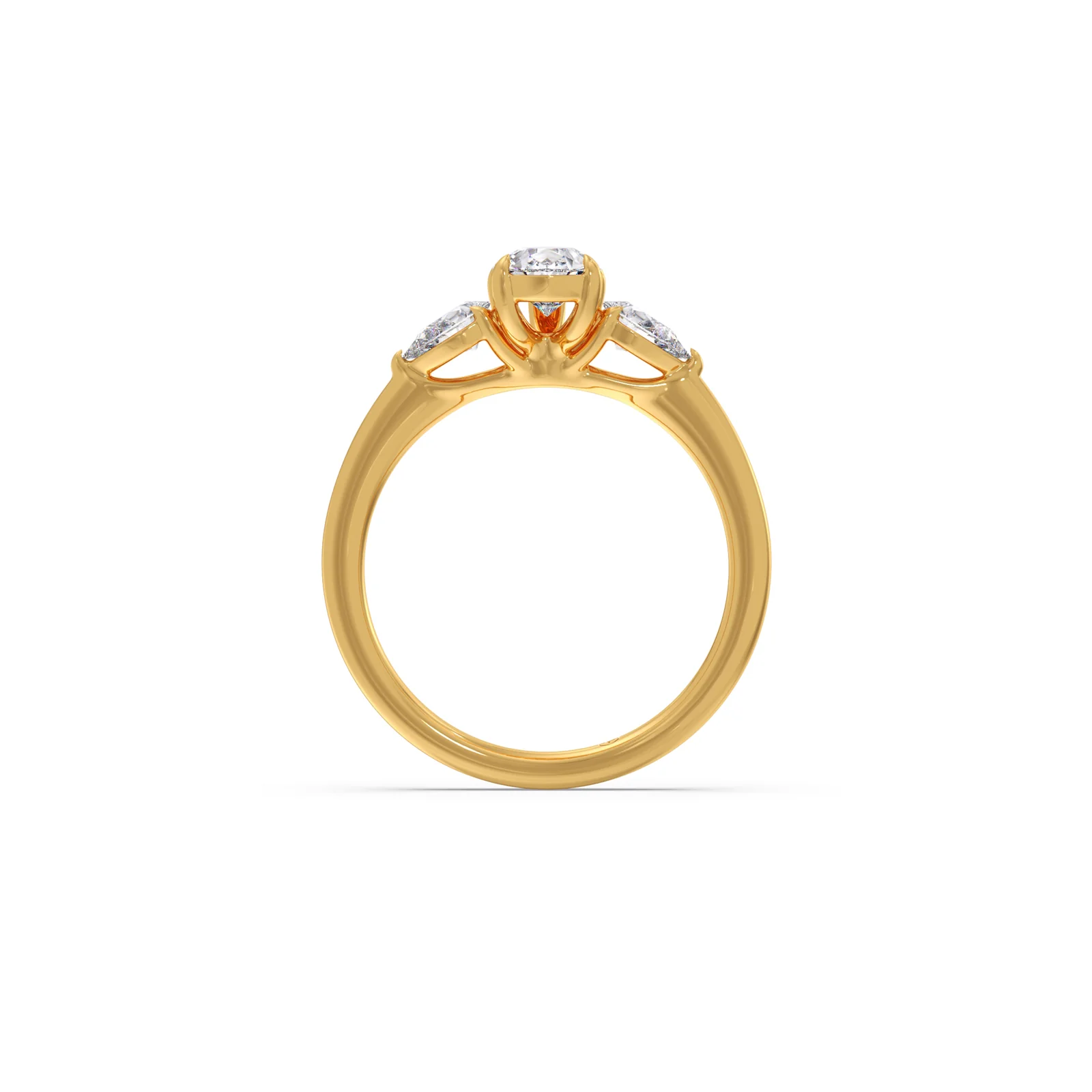 Modern Trio Pear Diamond Ring - Image 3