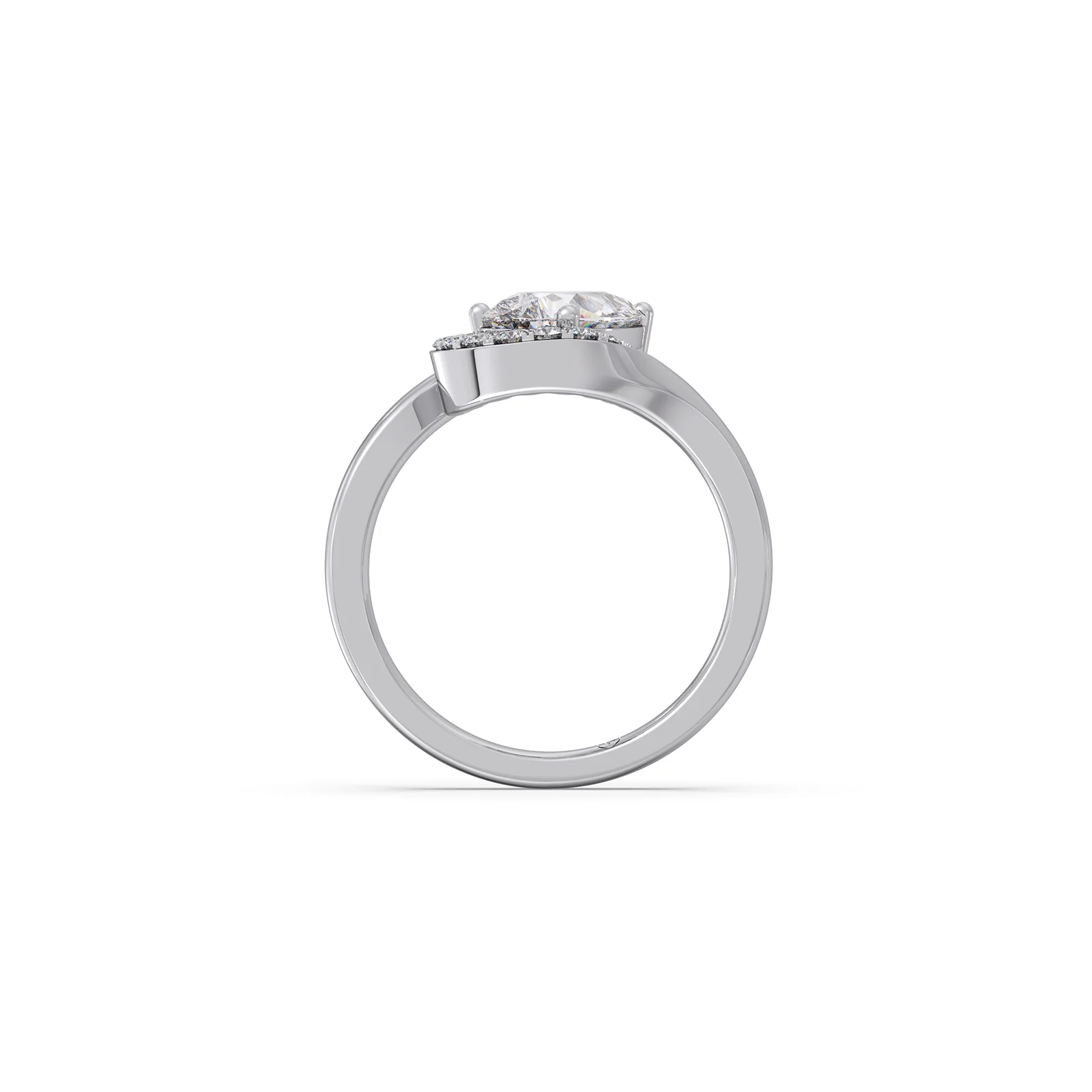 Pear & Round Wavy Diamond Ring - Image 11