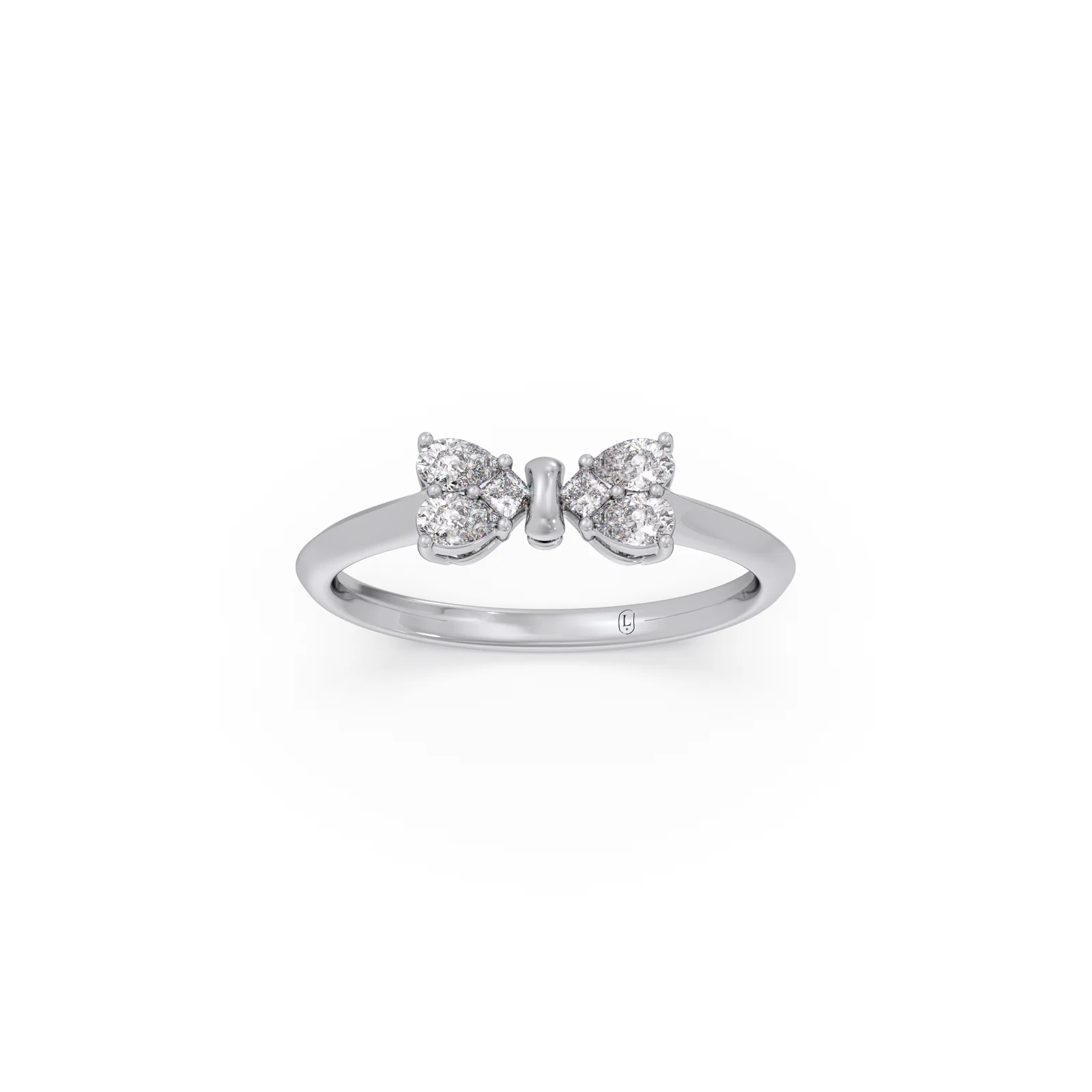 Princess With Pear Diamond Ring - Image 10
