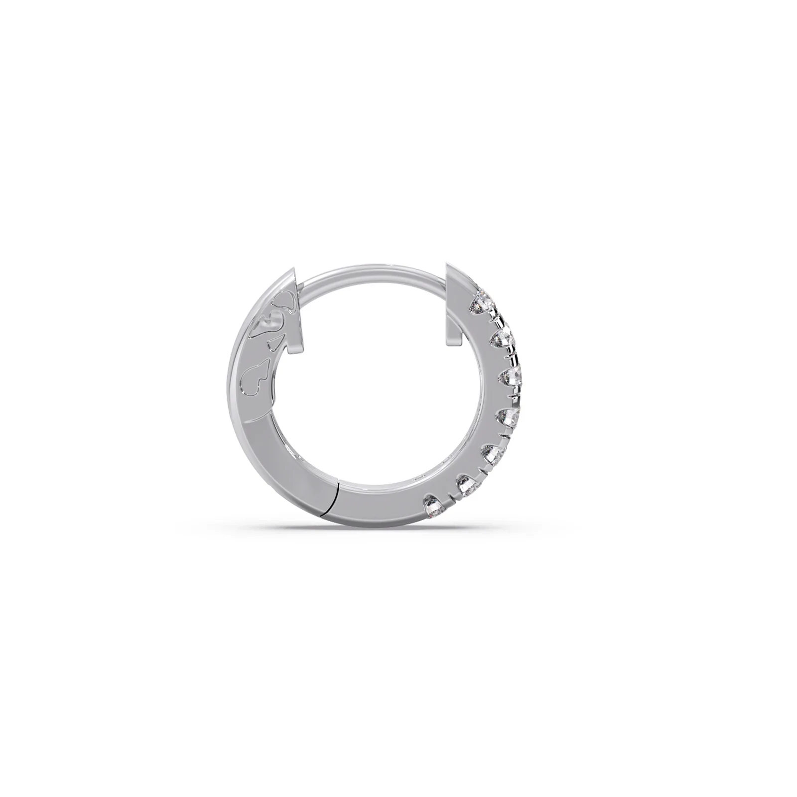 Pristine Round Diamond Huggies Earring - Image 11