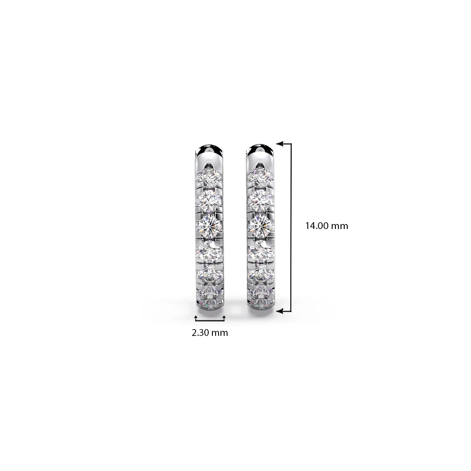 Pristine Round Diamond Huggies Earring - Image 12