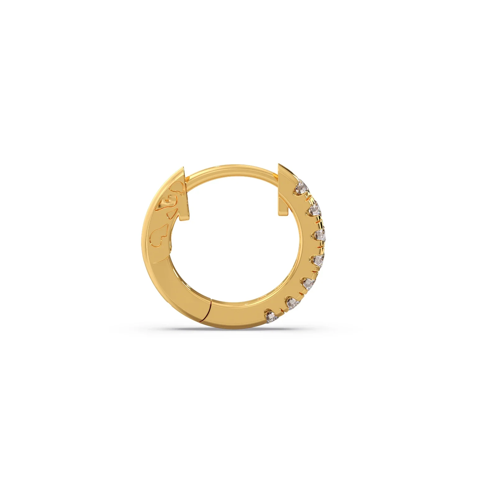 Pristine Round Diamond Huggies Earring - Image 3