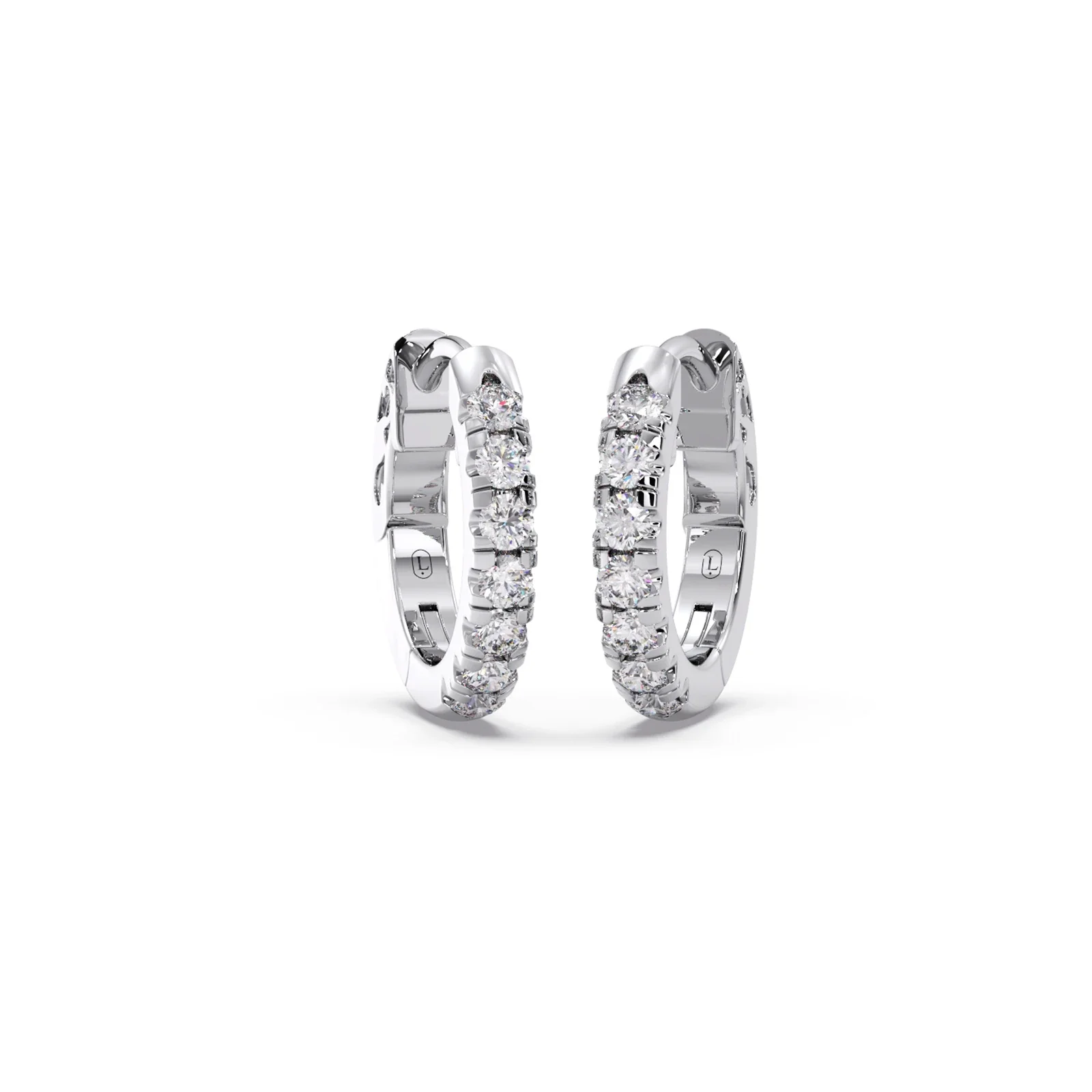 Pristine Round Diamond Huggies Earring - Image 9
