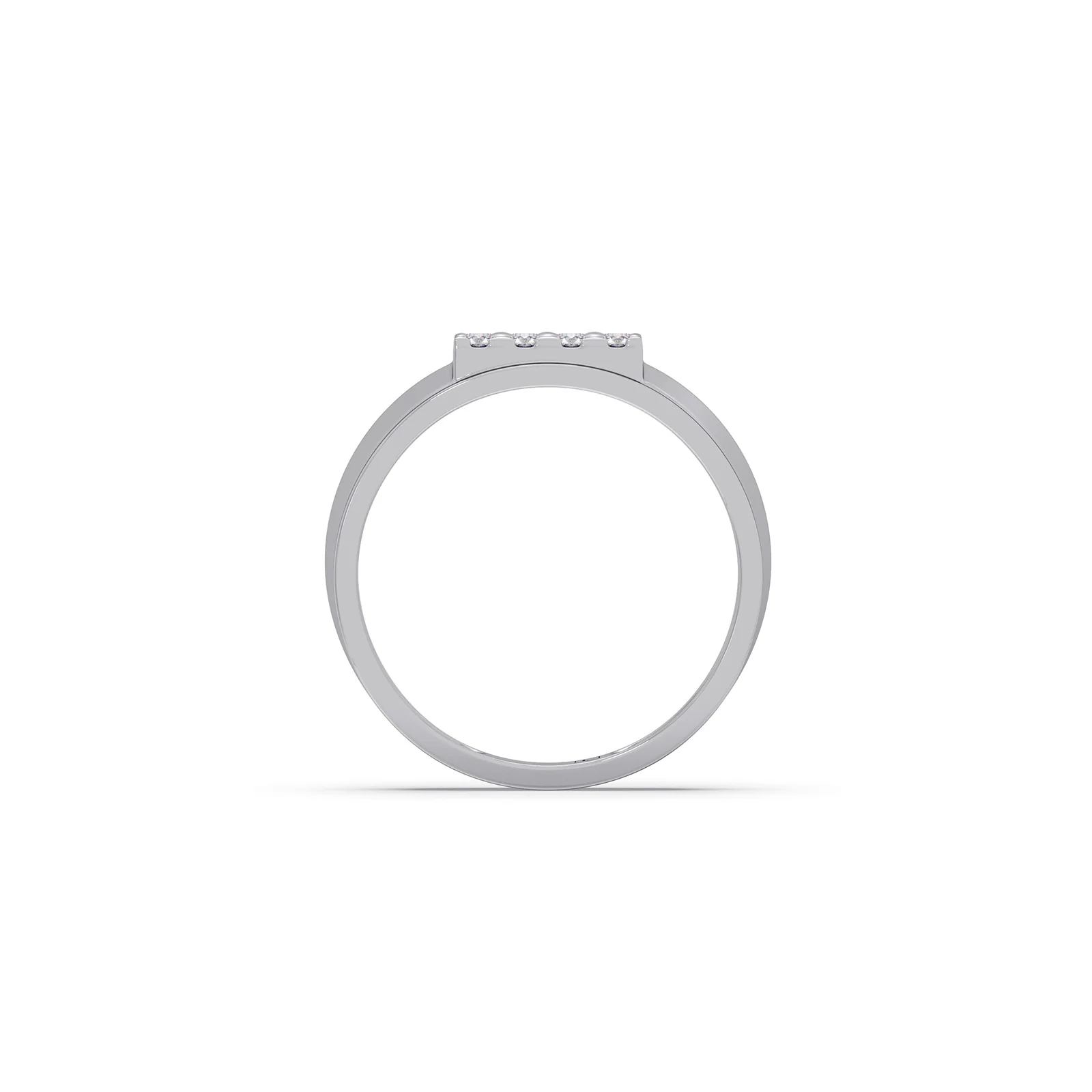 Rectangular Cluster Diamond Mens Ring - Image 11