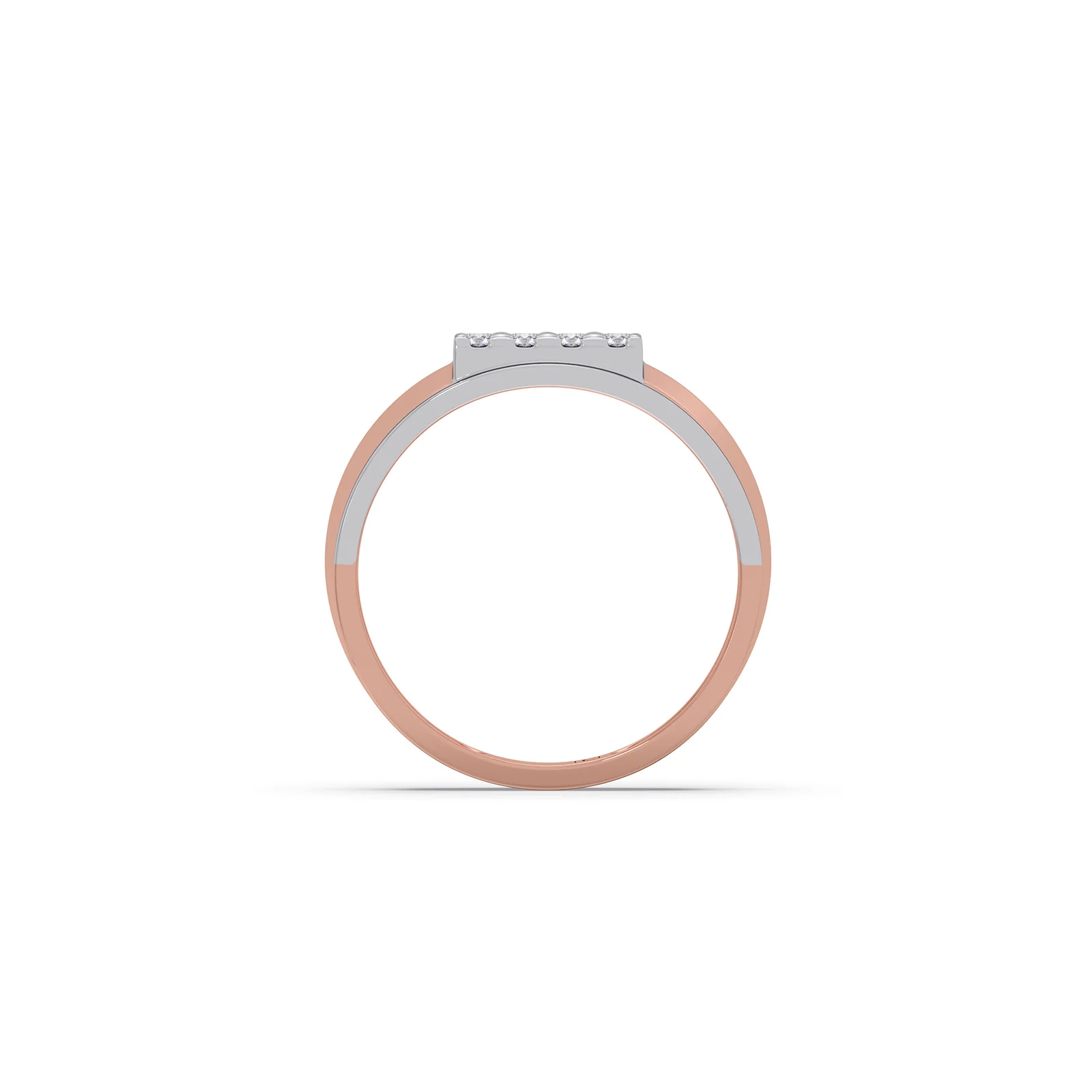 Rectangular Cluster Diamond Mens Ring - Image 7