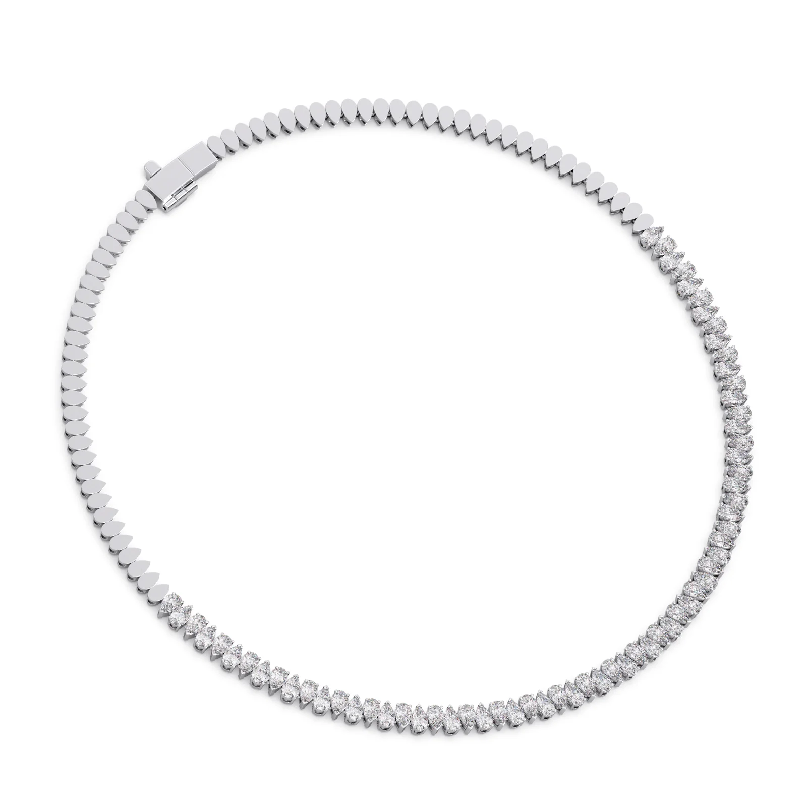 Rhythmic Radiance Pear Diamond Necklace - Image 10