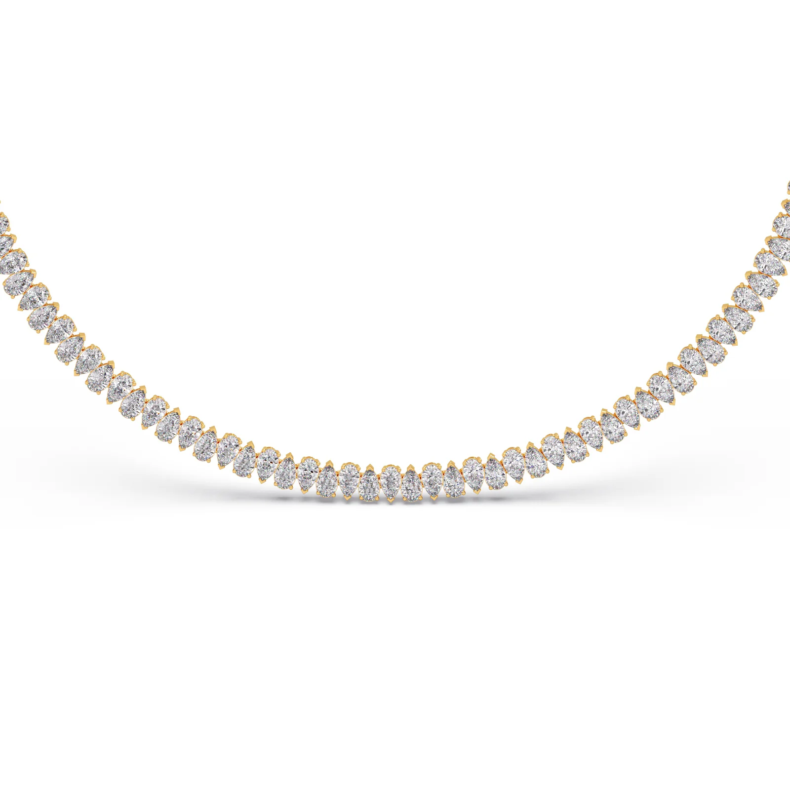 Rhythmic Radiance Pear Diamond Necklace - Image 4