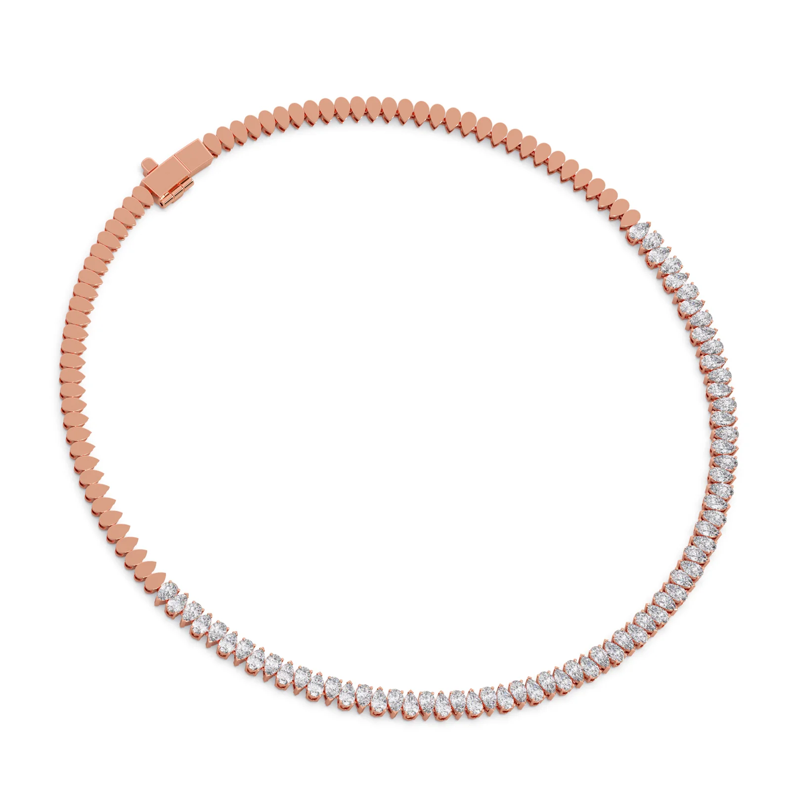 Rhythmic Radiance Pear Diamond Necklace - Image 6