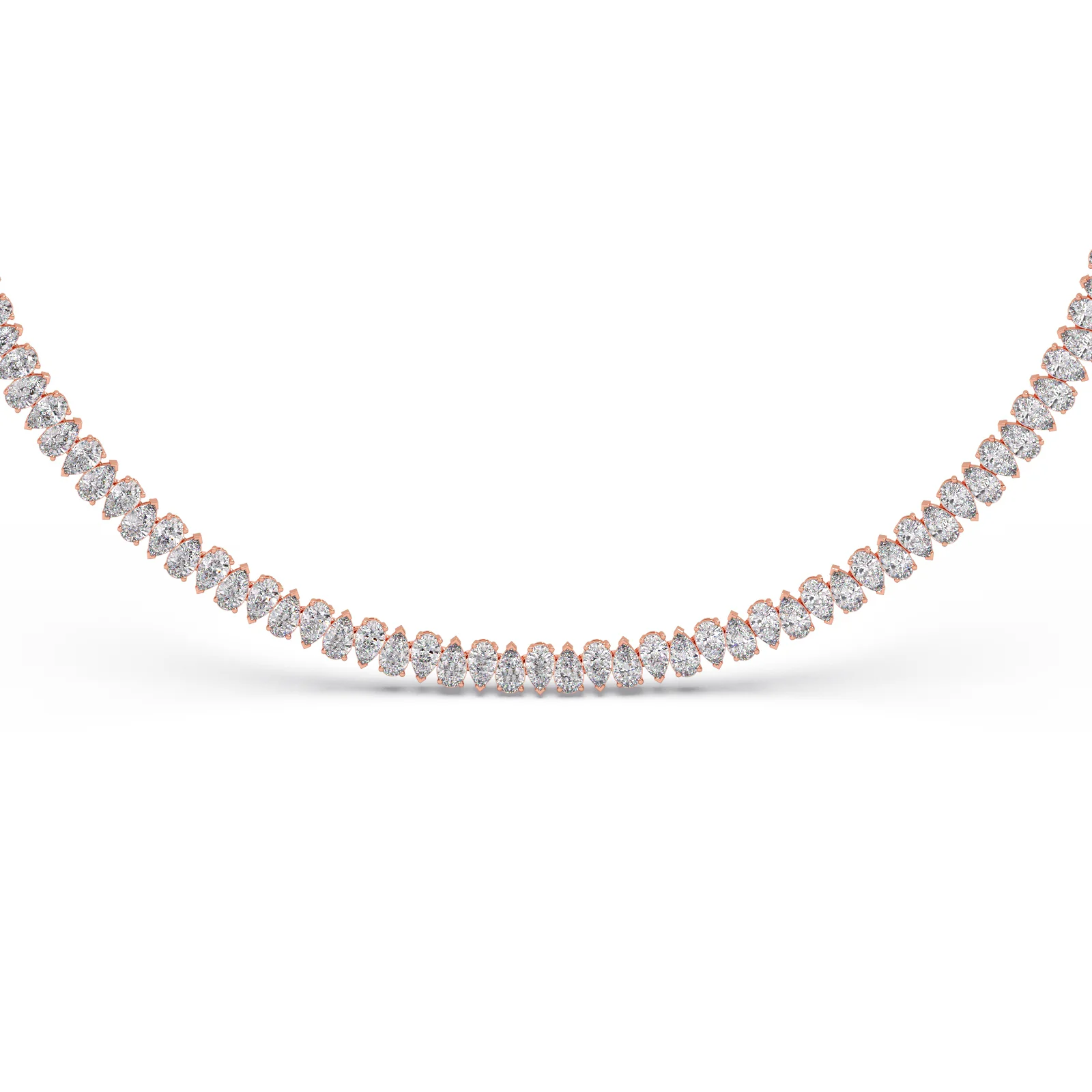 Rhythmic Radiance Pear Diamond Necklace - Image 8