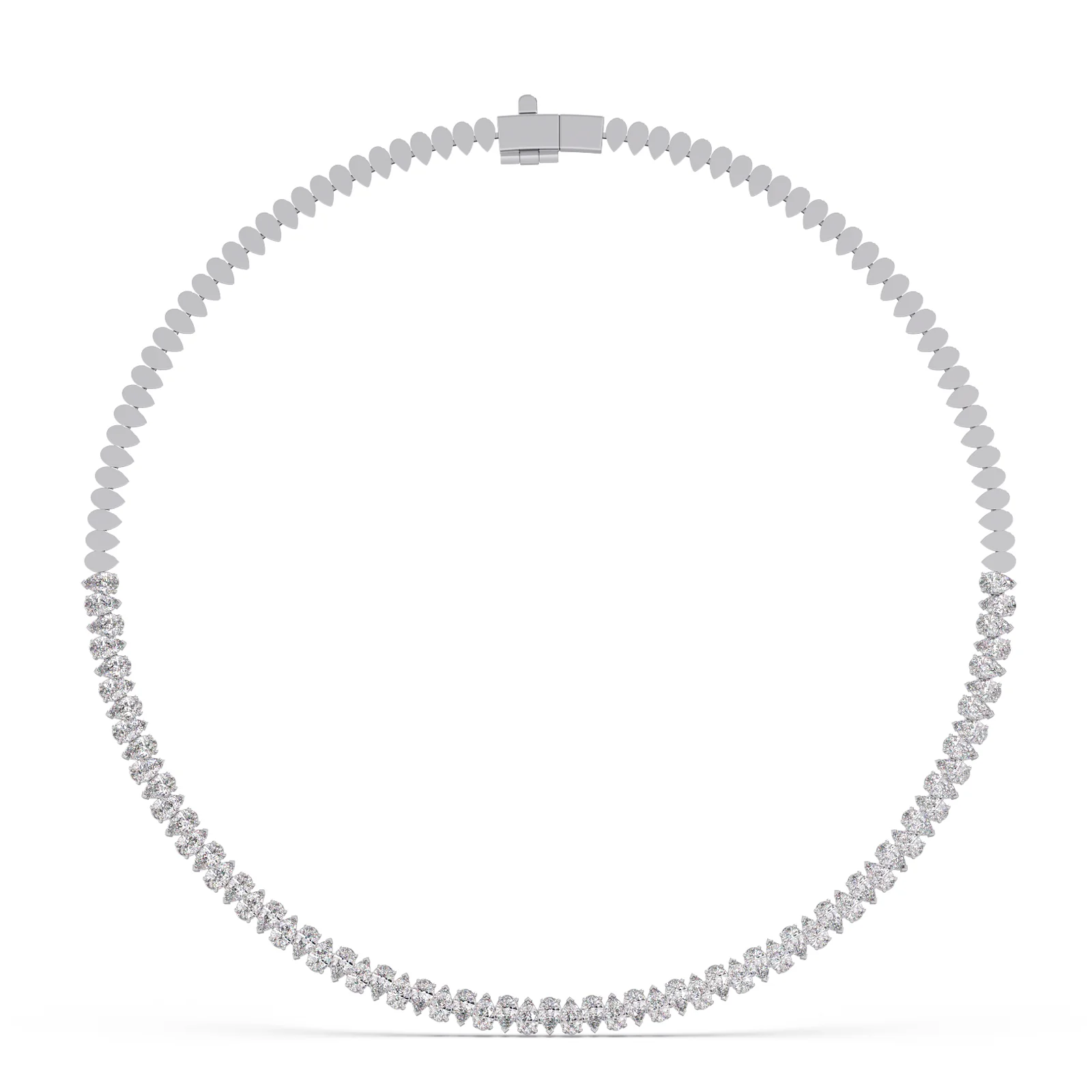 Rhythmic Radiance Pear Diamond Necklace - Image 9