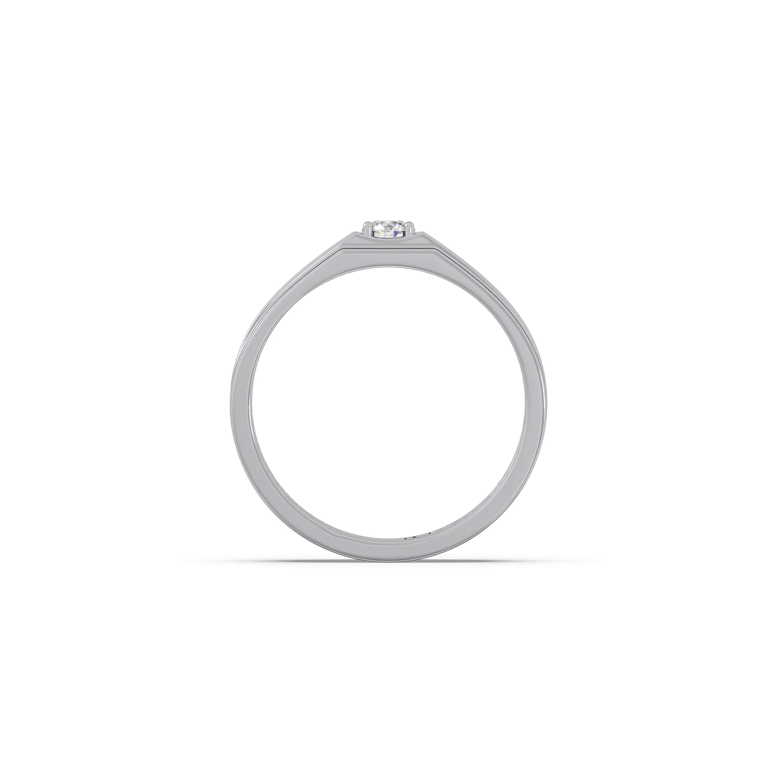 Round Brilliant Cut Diamond Mens Ring - Image 11