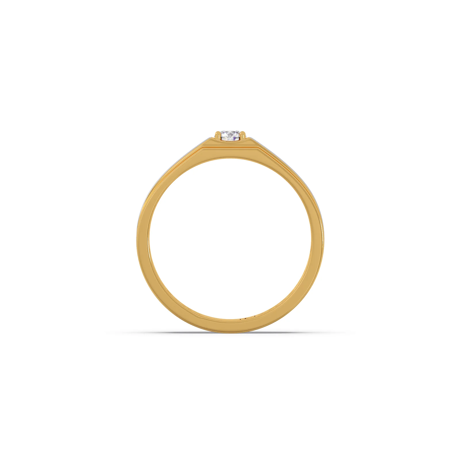 Round Brilliant Cut Diamond Mens Ring - Image 3