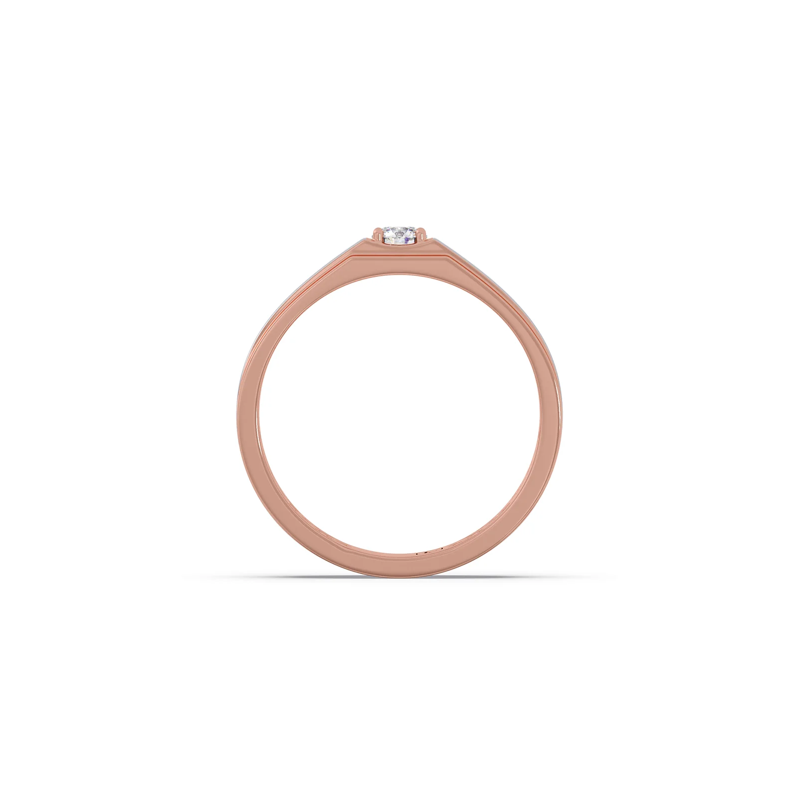 Round Brilliant Cut Diamond Mens Ring - Image 7