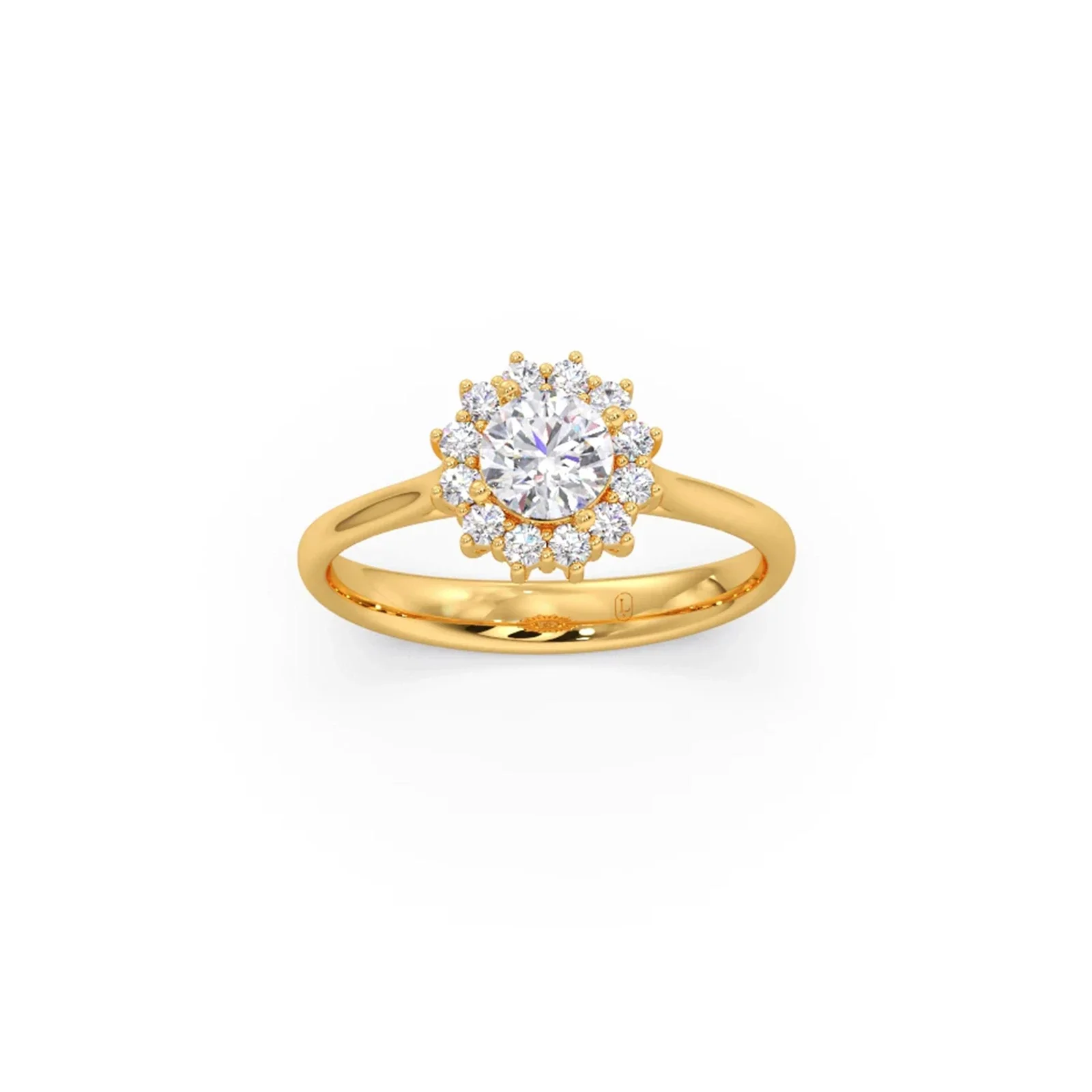 Round Shape Diamond with Halo Setting Ring - Image 6