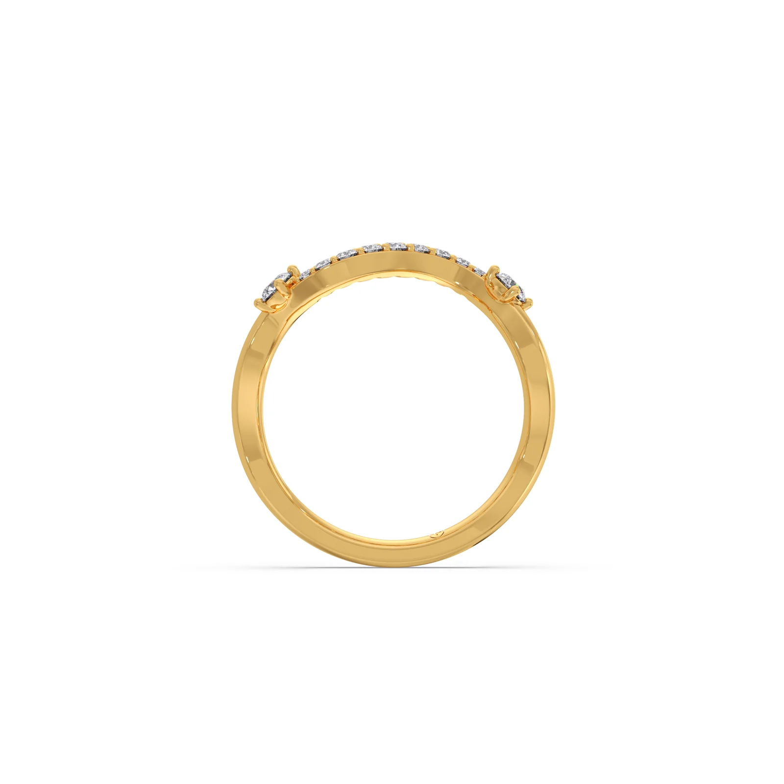 Serpentine Sparkle Diamond Ring - Image 3