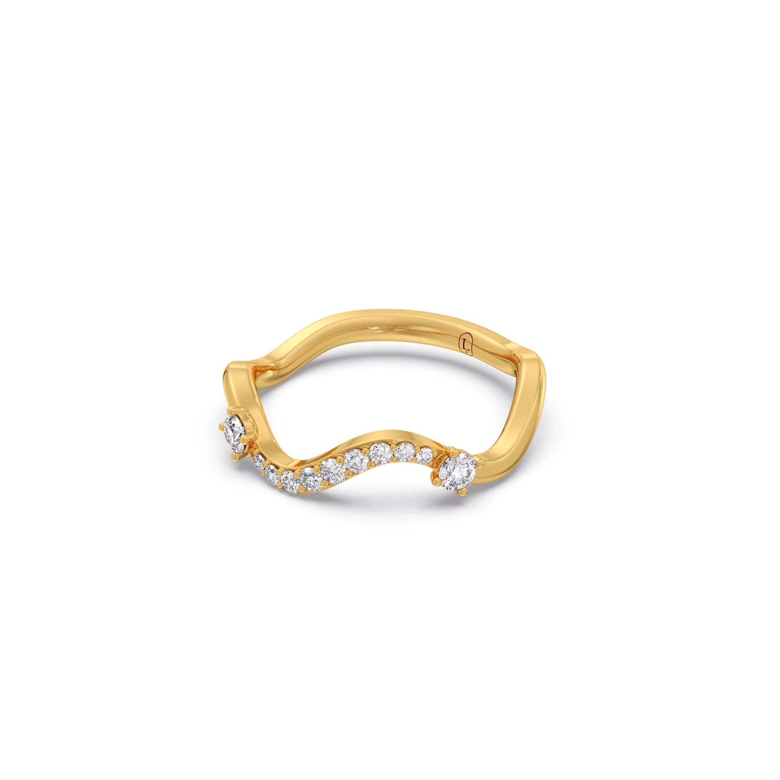 Serpentine Sparkle Diamond Ring - Image 4