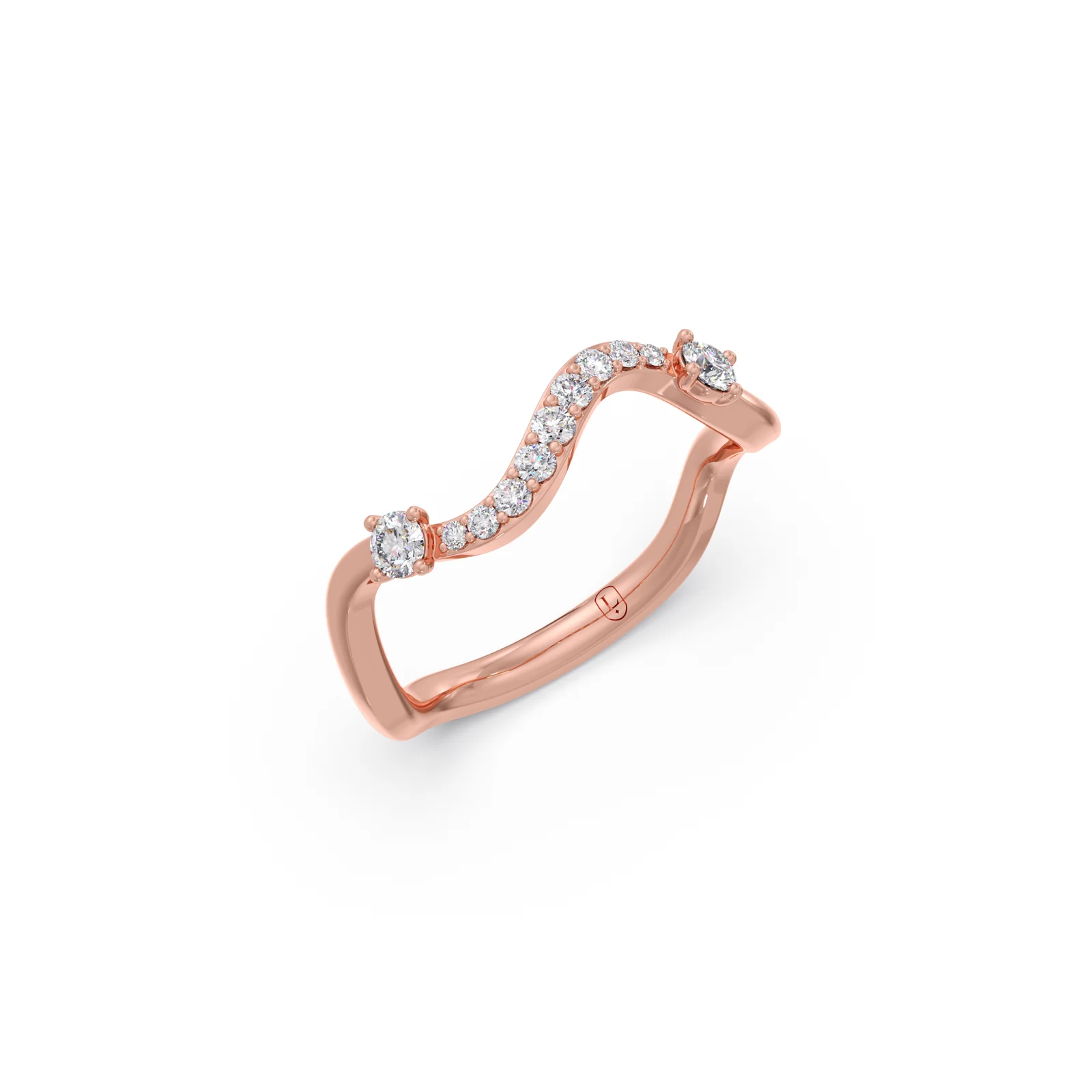 Serpentine Sparkle Diamond Ring - Image 5