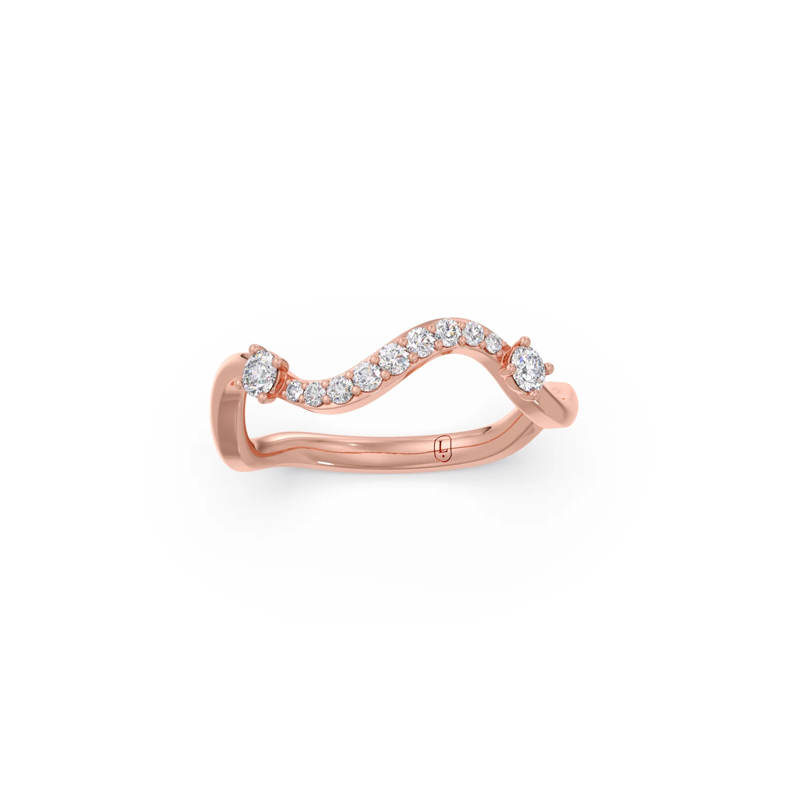 Serpentine Sparkle Diamond Ring - Image 6