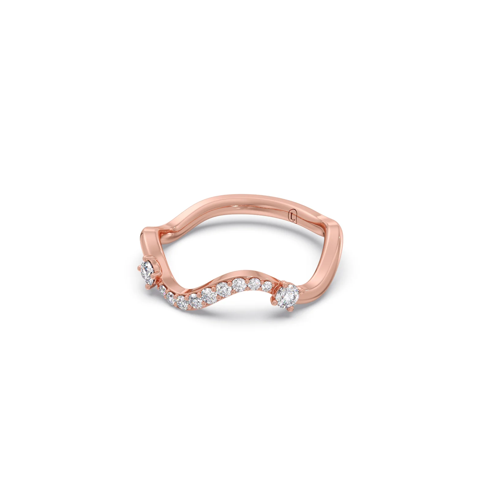 Serpentine Sparkle Diamond Ring - Image 8