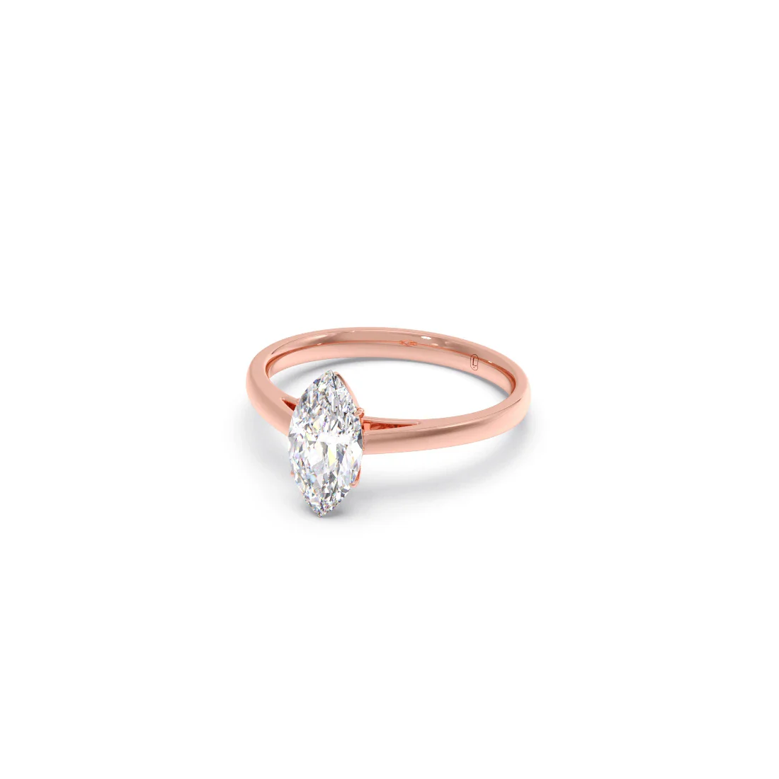 Solitaire Marquise Shape Diamond Engagement Ring - 1.00 Cts - Image 11