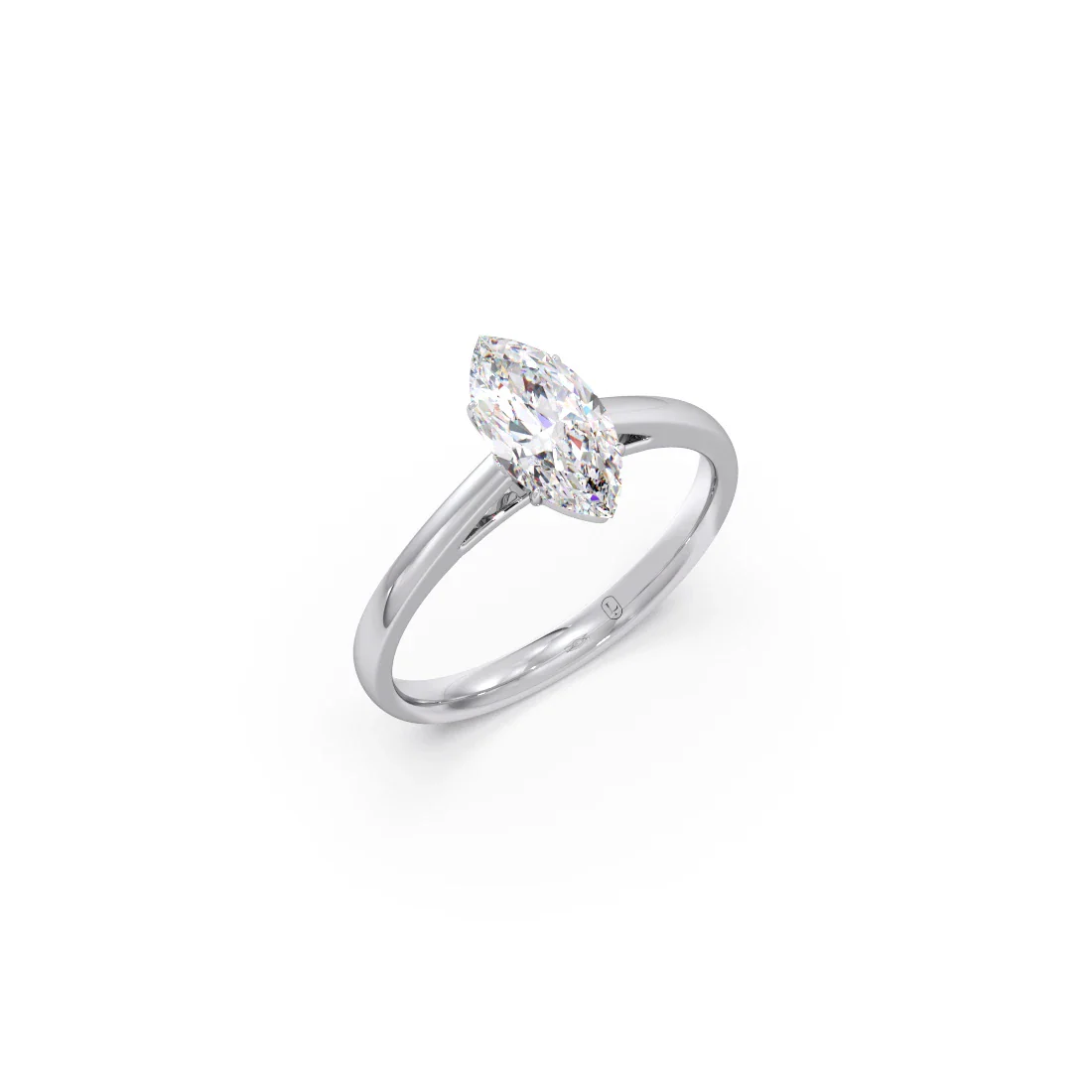 Solitaire Marquise Shape Diamond Engagement Ring - 1.00 Cts - Image 12
