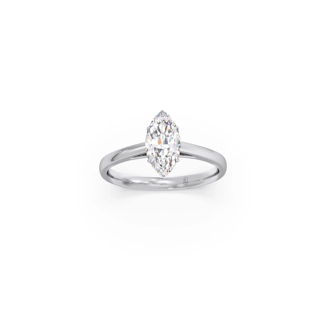 Solitaire Marquise Shape Diamond Engagement Ring - 1.00 Cts - Image 13