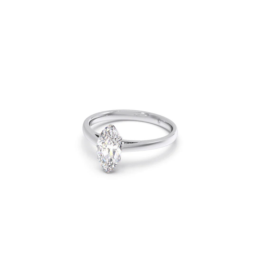 Solitaire Marquise Shape Diamond Engagement Ring - 1.00 Cts - Image 15