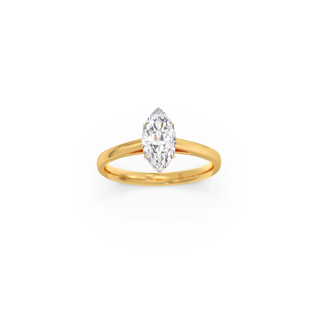 Solitaire Marquise Shape Diamond Engagement Ring - 1.00 Cts - Image 5