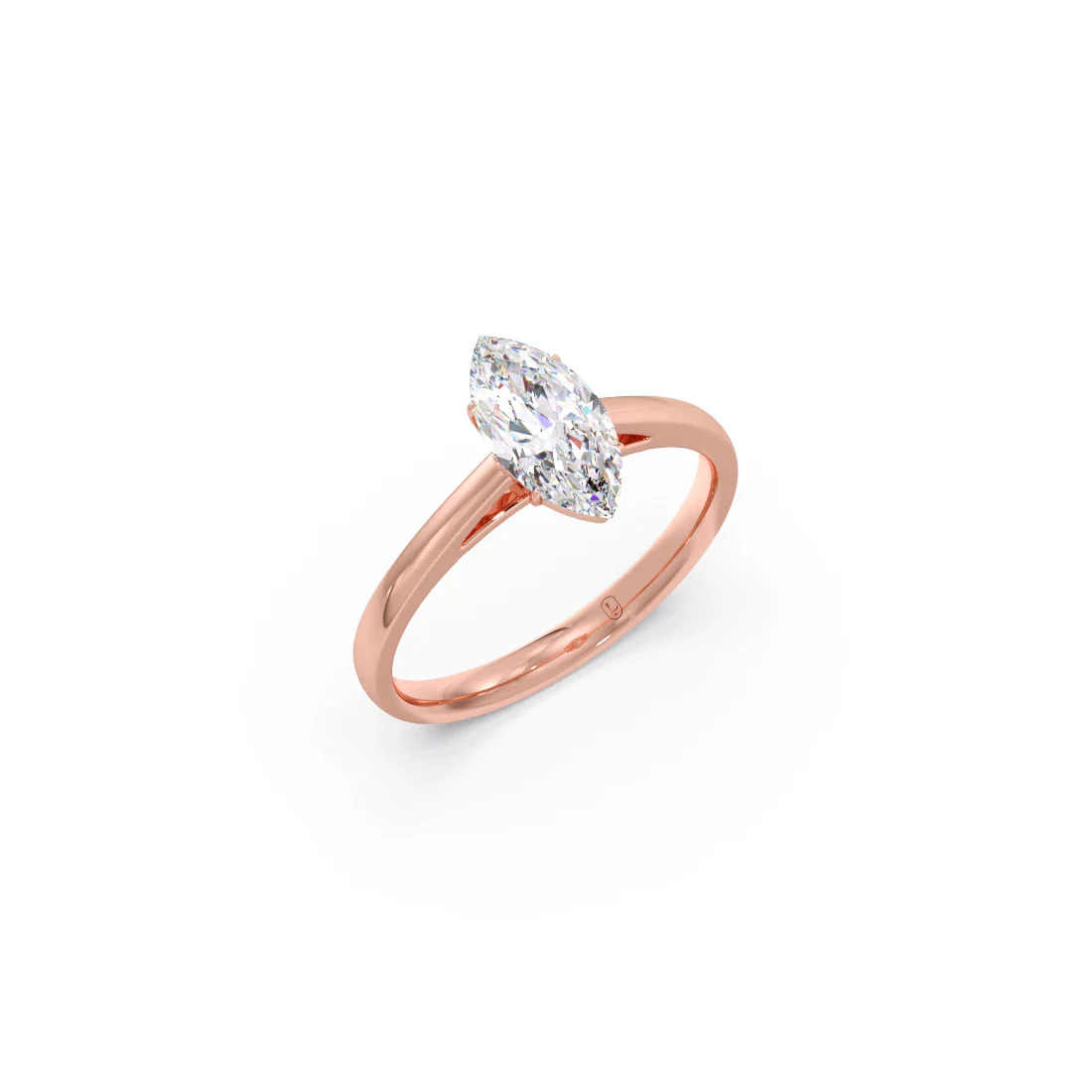 Solitaire Marquise Shape Diamond Engagement Ring - 1.00 Cts - Image 8