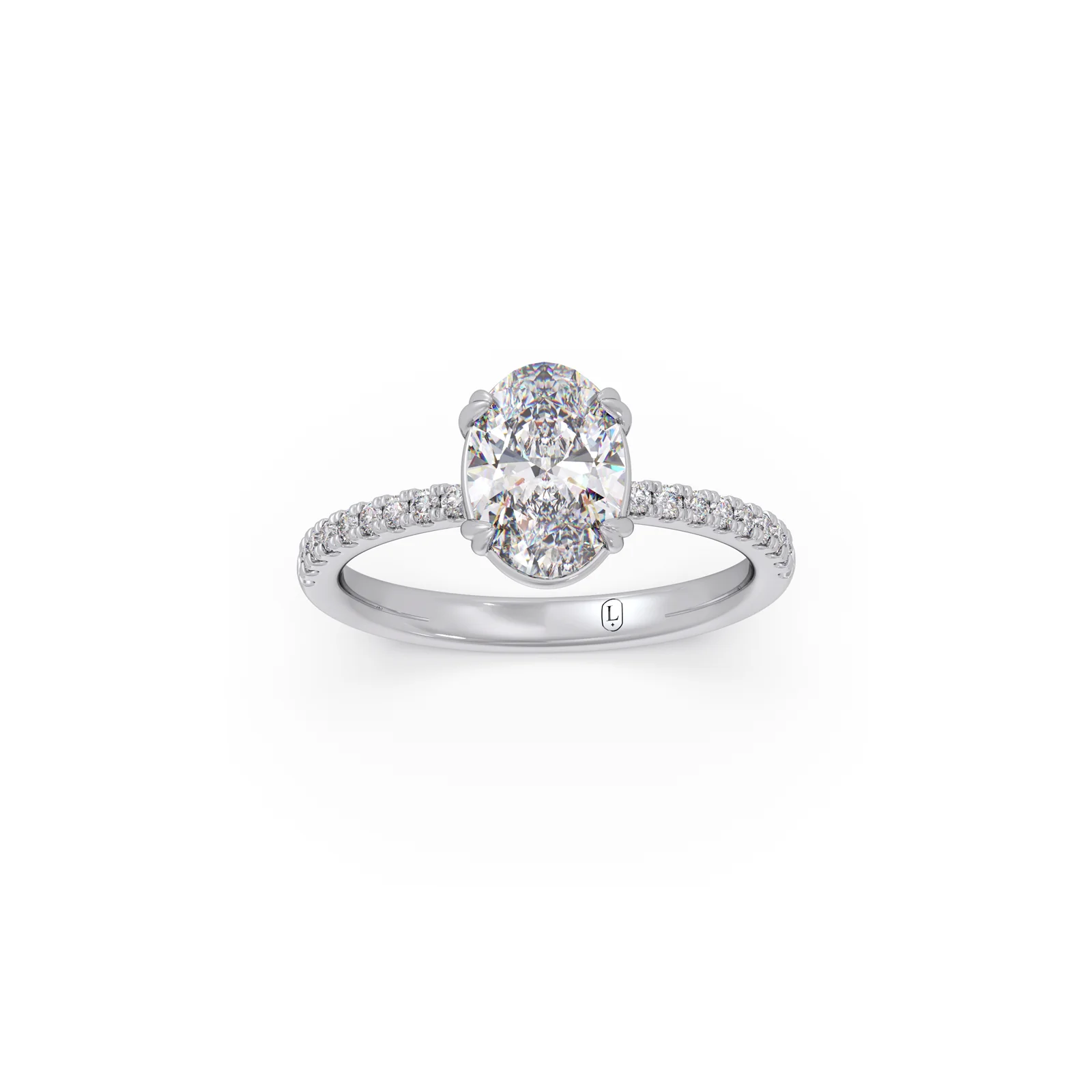 Timeless Oval Solitaire Diamond Ring - Image 10