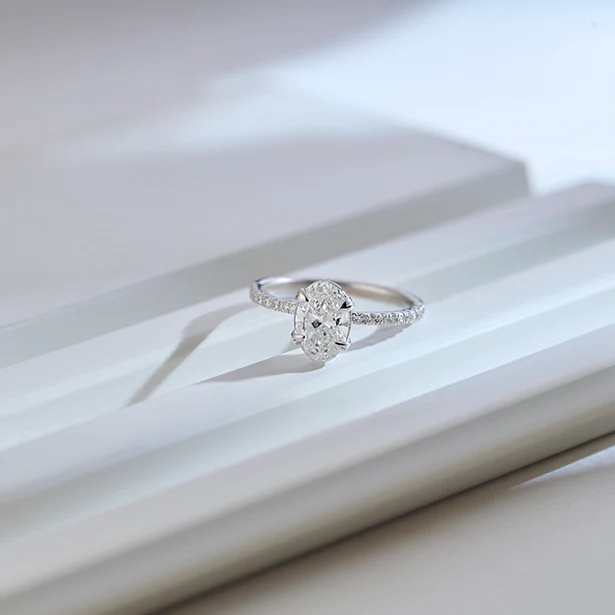 Timeless Oval Solitaire Diamond Ring - Image 14