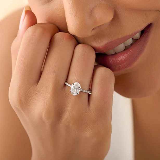 Timeless Oval Solitaire Diamond Ring - Image 15