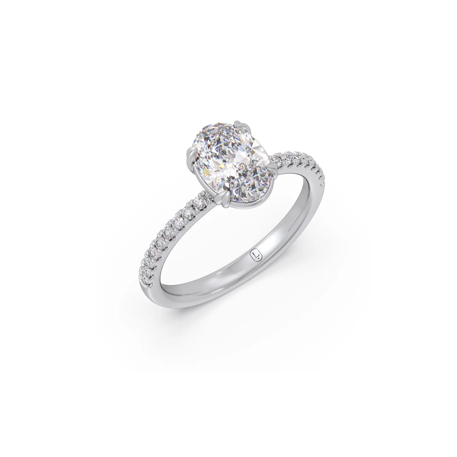Timeless Oval Solitaire Diamond Ring - Image 9