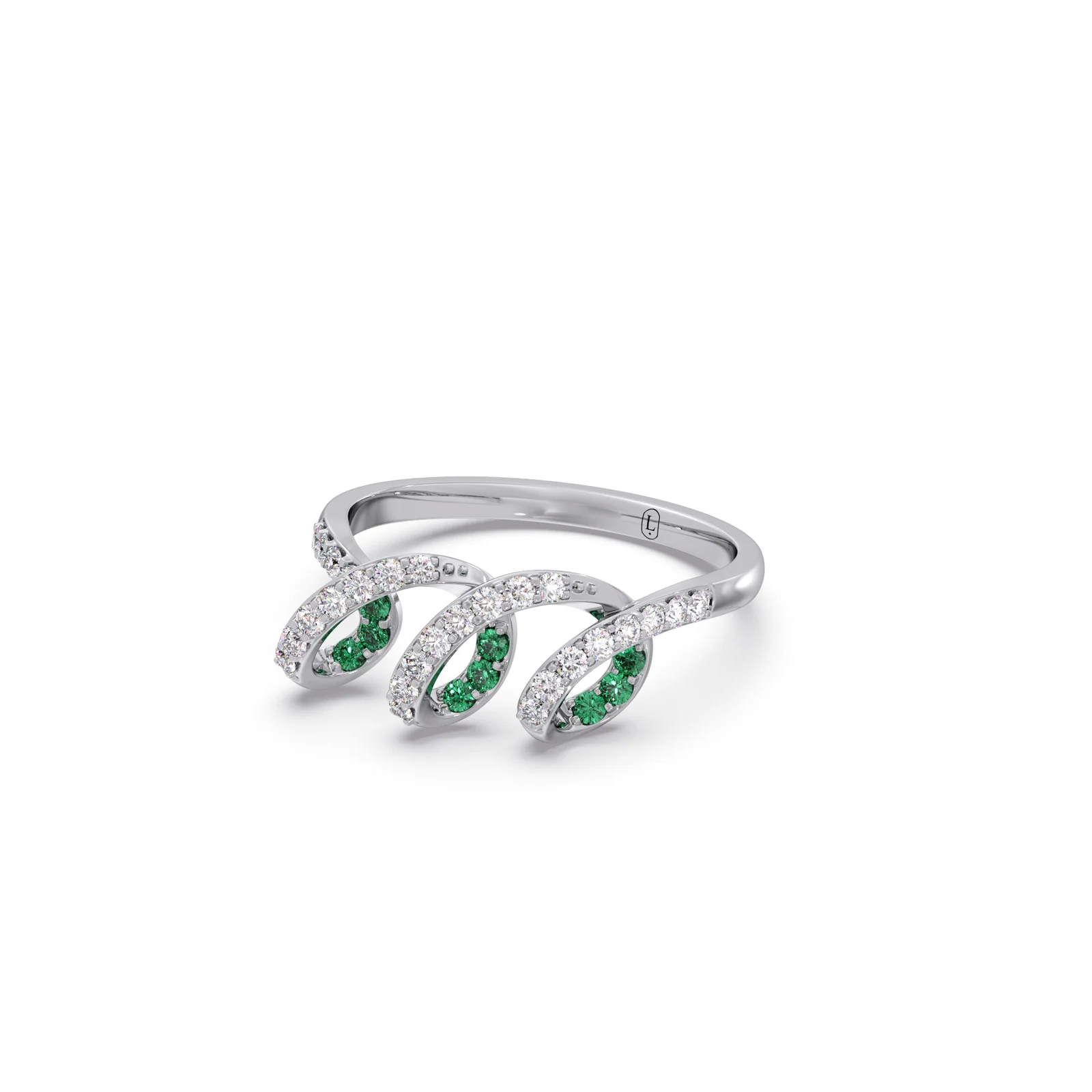 Verdant Twirl Diamond Ring - Image 12