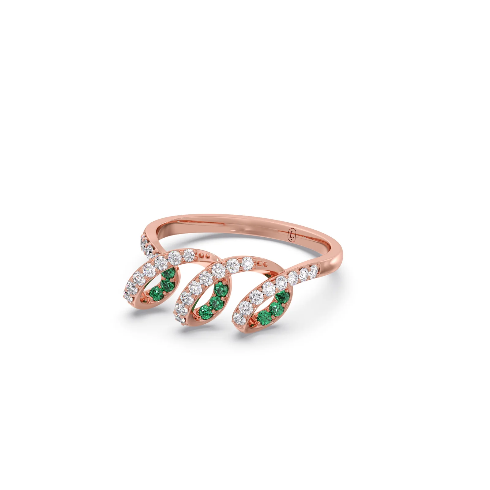Verdant Twirl Diamond Ring - Image 8