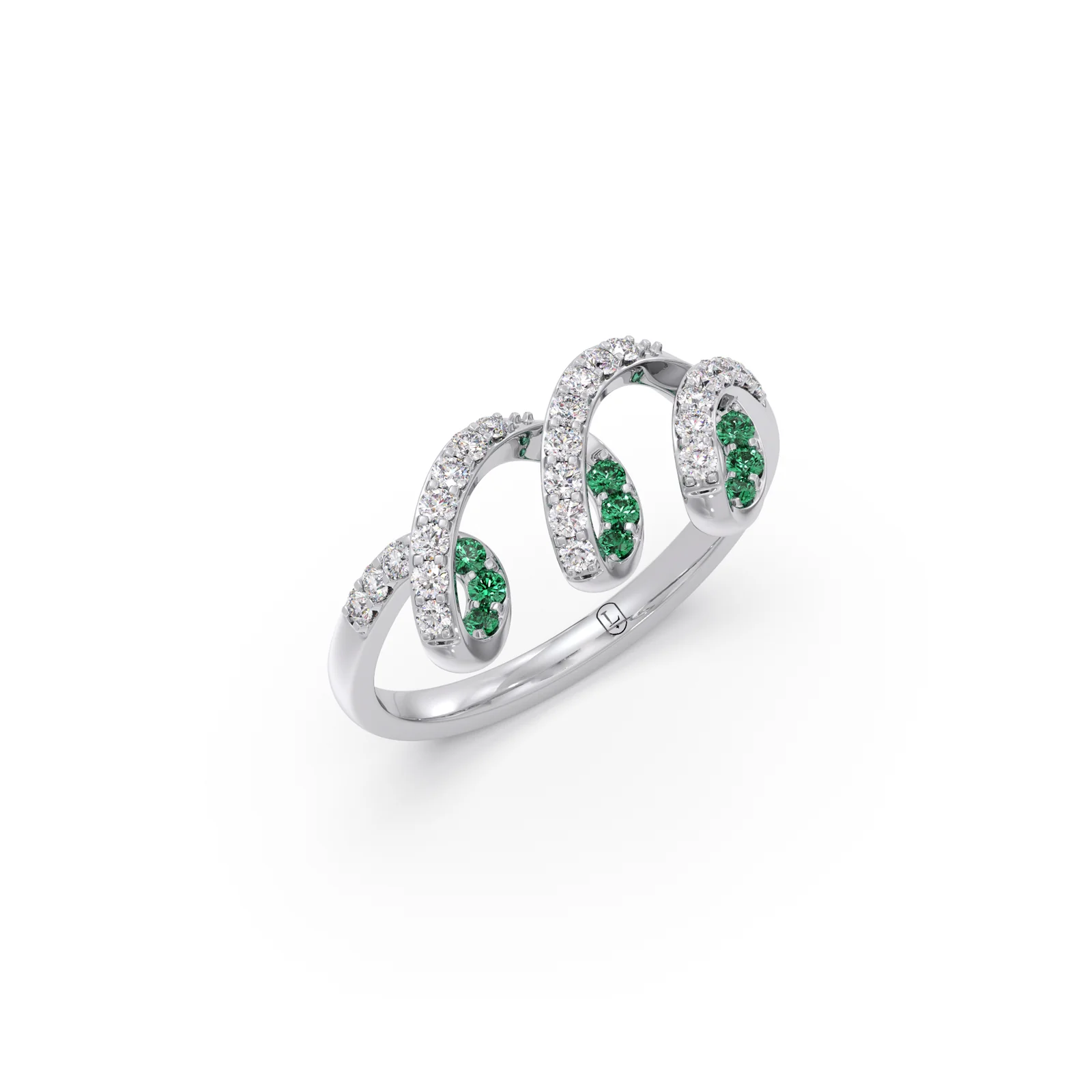 Verdant Twirl Diamond Ring - Image 9